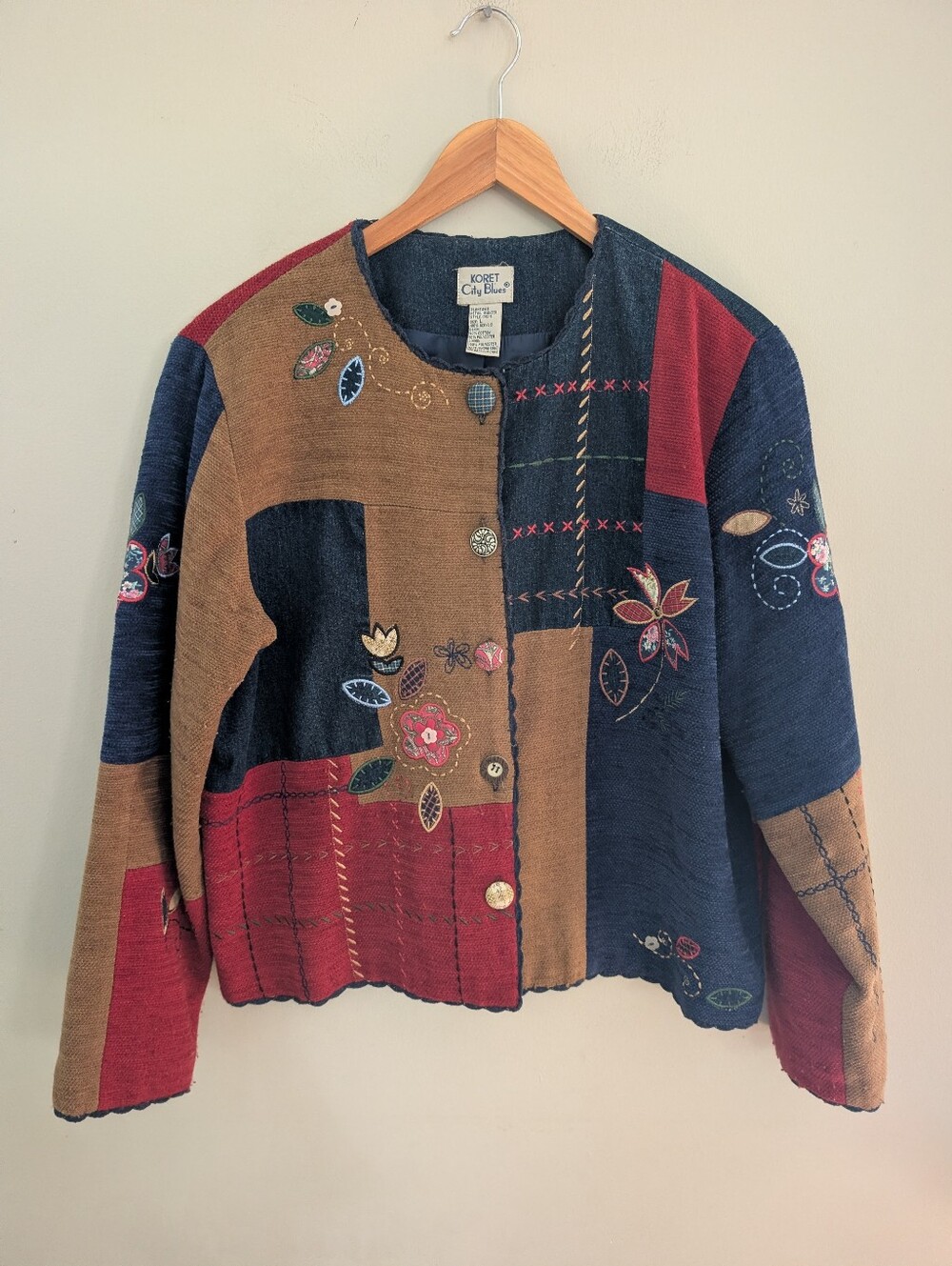 Koret Vintage Embroidered Brown Jacket Size L